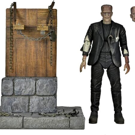 NECA Universal Monsters - 1:7 Scale Collectible Action Figure, Bride of Frakenstein - Frankenstein’s Monster with Chair