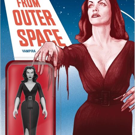 Super7 Vampira Plan 9 from Outer Space Grayscale - 3.75" Vampira Action Figure