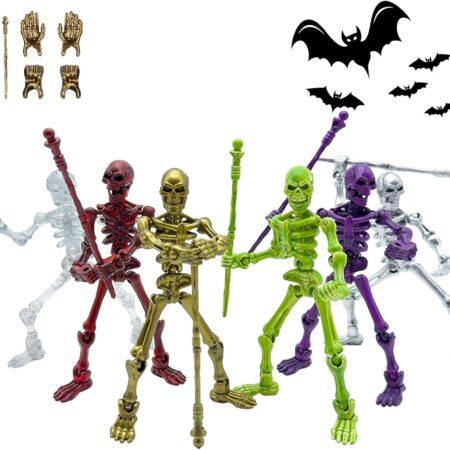 6 Pack T13 Action Figures Set—Halloween Skeleton Action Figure Titan